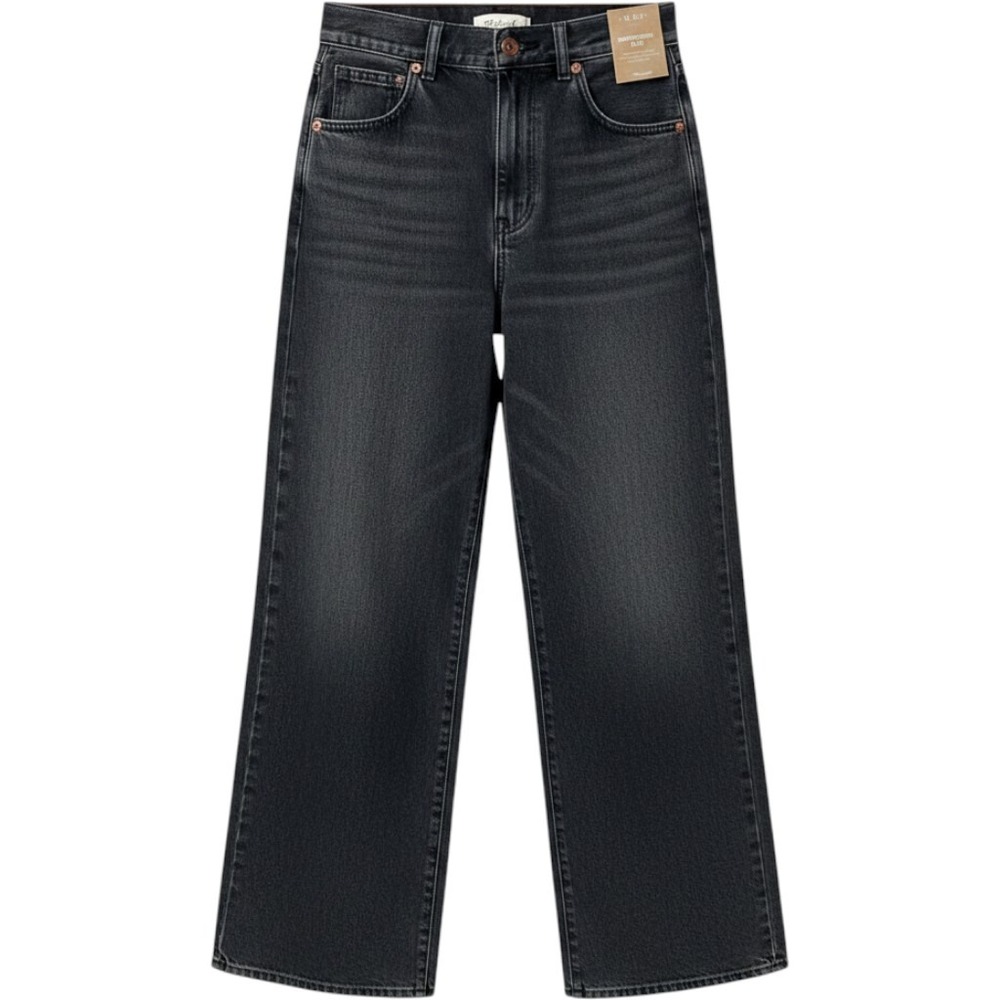 Madwell Superwide-Leg Jeans High Waist Lunar Wash Black NT849 W24 - Picture 1 of 9